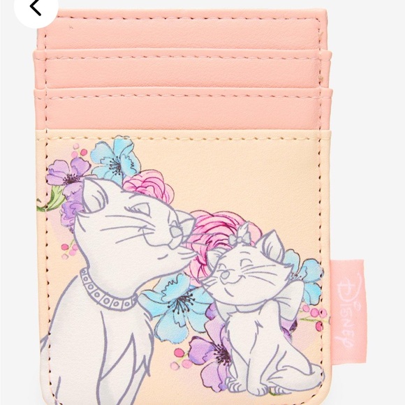 Loungefly Aristocats Floral Cardholder - Pink and Blue - Picture 3 of 4